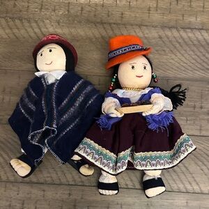 Handcrafted Doll Set with Traditional Attire